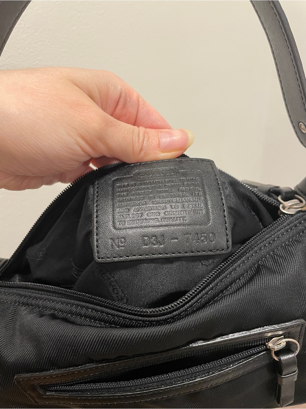 Coach 7450 Nylon Mini Shoulder Bag, black - Picture 4 of 5